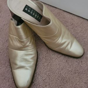 Rare Fratelli Rossetti Gold Leather Shootie size 7